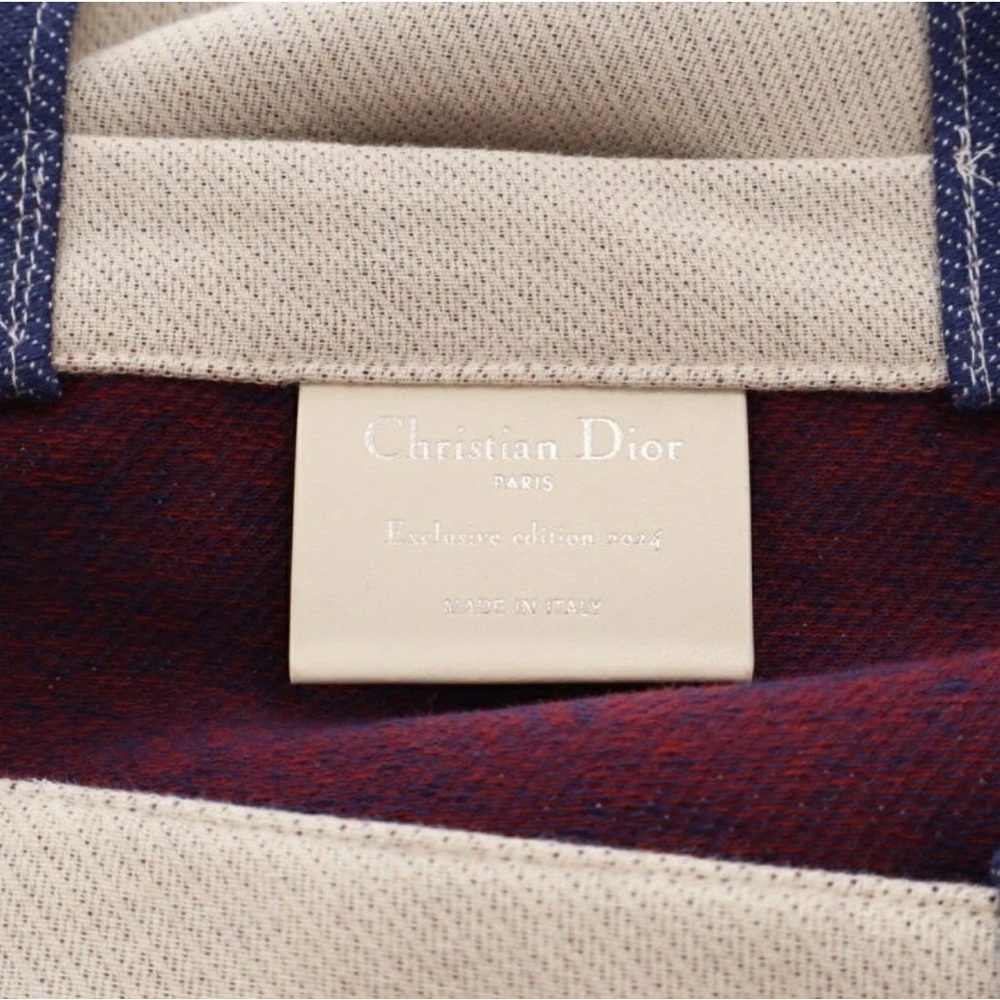 Dior Cream, Blue and Red Canvas Tote Bag, Exclusive Edition, Made in Italy - Picture 8 of 8